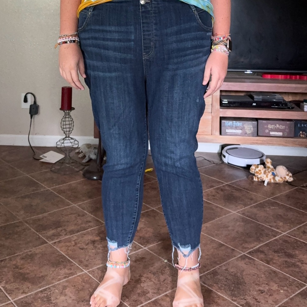 Terra & Sky Dark Blue Ankle Jeans